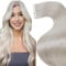 LaaVoo Tape in Extensions Echthaar, Blond Tape Extensions Platinblond Seamless Echthaar Extensions Tape Blond Remy Haar 30cm 30g 20pcs