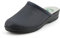 JOMIX Clogs & Pantoletten für Herren Berufsschuhe Kochschuhe Bequeme Sanitär-Clogs Medizinische Gartenschuhe Leder Fußbett (02 Blau, 44 EU)