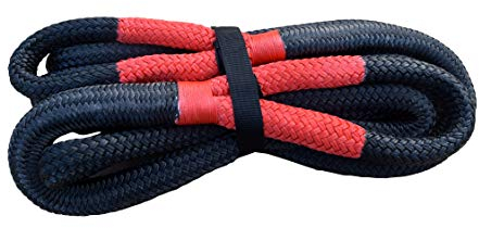 Z-LIANG Schwarz 25mm * 9m Recovery-Seil, 1 Kinetic Seil for Offroad-Teile, Abschleppseil Auto, Geflochtenes Nylon Energie Seil (Color : A)