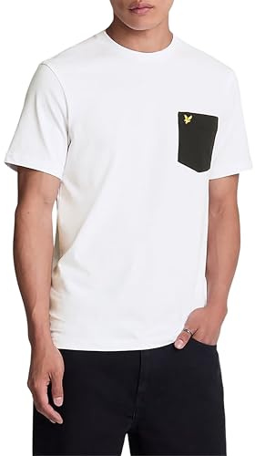 Lyle & Scott SS T-Shirts Contrast Pocket T-Shirt W104 White/Jet Black, XL