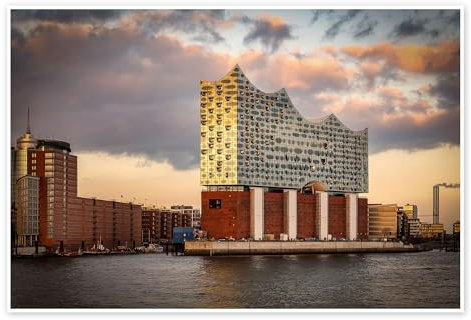 Elbphilharmonie, Hamburg Poster von Sabine Wagner 100 x 70 cm Wandbilder Wanddeko