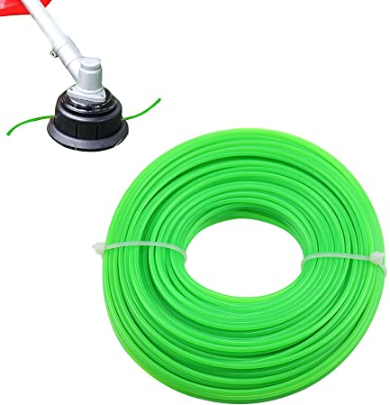 PLCatis Mähfaden Trimmerfaden 2mm x 30m Rasentrimmerfäden Rund Rasentrimmer Faden Grün Freischneider Trimmerschnur zum Austausch in Spulen von Rasentrimmern Motorsensen Freischneidern