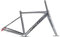 YOJOLO 700C Rennrad Rahmen Scheibenbremse Fahrradrahmen BSA68 Aluminium Legierung Rahmen 46/48/50/52 cm Steckachse 12X100mm/12X142mm,Mit Carbon-Gabel (Color : Titanium, Size : 46CM)