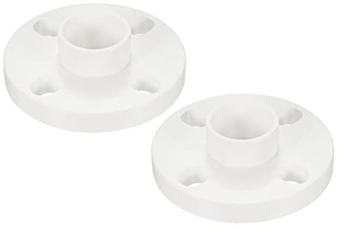 PATIKIL 40mm/1.6 Inch PVC Pipe Fitting, Flange Pipe Socket Coupling Connector for 40mm OD Pipe Connect, White