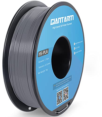 GIANTARM HS-PLA Filament 1,75 mm, PLA-Filament für Hochgeschwindigkeits-3D-Druck, schnelle Aushärtung, bessere Liquidität, 1 kg grau