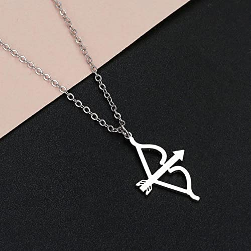 Halskette mit Anhänger Damen Halskette Klassischer Bogen und Bogenschütze Anhänger Halskette Bogenschießen Charm Halskette Schmuck Schmuck-Party