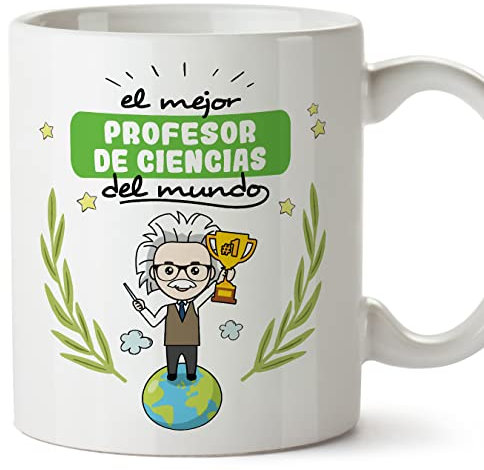 MUGFFINS Tazas para PROFESOR DE CIENCIAS hombre - En Español - Mejor del mundo - 11 oz / 330 ml - Regalo original y divertido