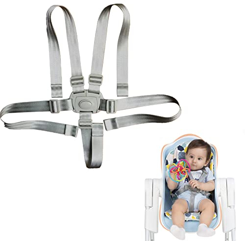 Hochstuhl-Sicherheitsgurte, Ersatz-Sicherheitsgurte, 5-Punkt-Kinder-Sicherheitsgurte, wandelbare Gurte für Hochstuhl/Kinderwagen/Kinderwagen