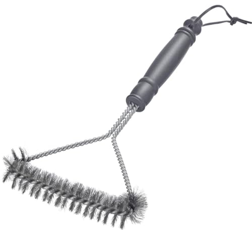 Westmark Brosse à Barbecue 30 cm – Manche Court, idéal pour Nettoyer Votre Barbecue, qu'il Soit en Fonte ou en Acier Inoxydable, avec Sangle en Cuir Pratique – Acier Inoxydable, PP