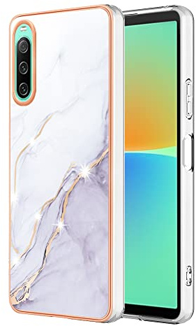 RonRun Hülle für Sony Xperia 10 IV, Anti-Kratzer Ultra Dünn Matt Weich Silikon TPU Handyhülle, Unterstützt Kabelloses Laden Kompatibel Sony Xperia 10 IV Weiß