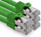 freiwerk 2,0 m - vert - 5 pièces câble réseau CAT.7 câble de raccordement Ethernet Lan S-FTP LSZH PIMF 10GB s prise RJ45 Cat6a