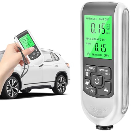 Appareil Numérique De Mesure D'épaisseur HW-300PRO: Haute Précision Pour Peinture Automobile, Professionnel Pour Industrie Automobile Et Inspection De Voitures D'Occasion (Blanc)