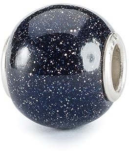Trollbeads Round Blue Goldstone Glas Bead TGLBE-20397
