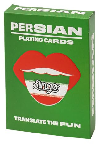 Persische Lingo Spielkarten | Reise-Lernkarten | Lernen Sie persischen Wortschatz auf lustige und einfache Weise | 52 wichtige Übersetzungen