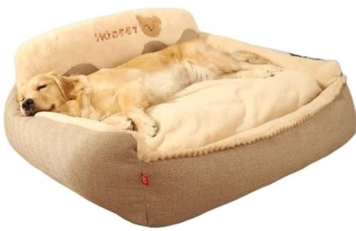 AD-BCrbgen Haustiernest, warm, for große Golden Retriever, Cocker Spaniel, saisonales Haustier-Schlafbett, Katzenstreu, abnehmbares Hundebett (Color : White, Size : S)