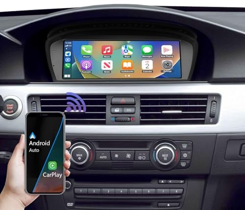 Road Top 8.8 Zoll Autoradio Touchscreen Wireless Carplay Android Auto für BMW 3 5 Serie E90/E91/E92/E93/E60/E61 2003-2008 Jahr mit CCC System, Car Multimedia Radio Receiver