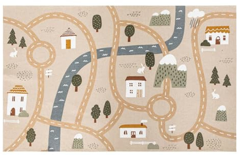 Atmosphera - Kinderteppich straße Niels Jute 100x150cm