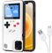 DIKKAR Game Console Case for iPhone, Retro Protective Cover Self-Powered Phone Case with 36 Small Games,Full Color Display,Video Game Case for iPhone 15 (White)
