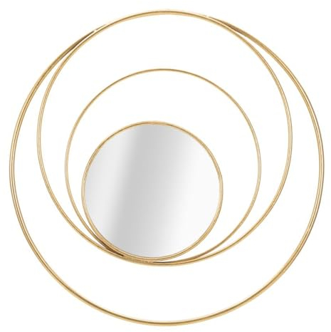 Decor Space Wandspiegel mit goldenem Eisenrahmen für Badezimmer und Schlafzimmer