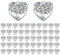 50 Pièces Arbre de Vie Pendentifs Connecteurs Coeur en Argent Breloque