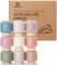 Vitalizart Satin Geschenkband 9 Farben 2,5 cm x 41,1 m Hölzerne Spule, Handgefertigtes Ausgefranstes Seidenband für Geschenk Verpacken Hochzeit Brautsträuße Urlaub Dekor