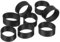 QUARKZMAN 100Pcs Elastique Caoutchouc 10x5mm Anneaux en Caoutchouc, Attaches de Câble, Bandes Élastiques Solides, Antidérapantes pour Enrouler les Cordons, les Sacs, Noir