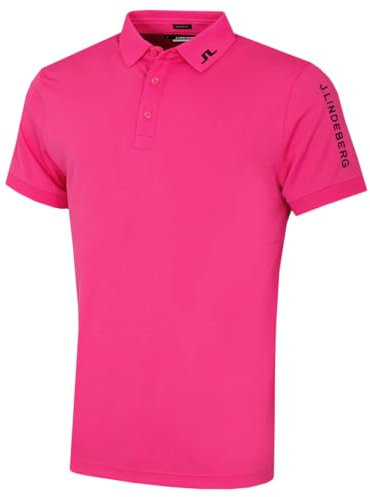 J.Lindeberg Polo de Golf Ajuste Tour Tech para Hombre - Fucsia Morado - S