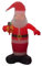 F Fityle Aufblasbarer Weihnachtsmann mit Beleuchtung, Weihnachtsdekoration für den Hof, Außendekoration 150 cm für Partys, Rasen, Garten, drinnen und draußen