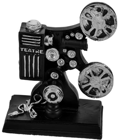ifundom Vintage Statue Film Projector Sculpture Resin Movie Decor Retro Home Office Decor for Dollhouse