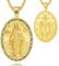 EUDORA Harmony Ball Kette Heilige Maria Wundertätige Wunderbare Medaille für Damen Herren 18K Vergoldetes Sterling Silber,Jungfrau Maria Halskette Anhänger Schmuck, Geschenk für Frauen Herren, 22