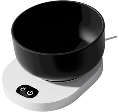 Baoblaze Heated Pet Bowl USB Pet Water Dispenser Water Bowl Cats Feeder Thermal Automatic Feeding Bowl 380ml for Indoor Outdoor Winter