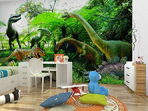 FYRHLH Papier Peint Panoramique 3D Forêt dinosaure 3D Papier Peint Murales 3D pour Salon Chambre Restaurant Enfant Murale Moderne Décoration Mural 350cm×256cm(LxH)