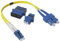 Conectra® - Glasfaserkabel Set mit passenden Adaptern | LC/UPC auf SC/UPC | Farbe Gelb | OS2 | Singlemode | Duplex | ideal für FTTH Heimnetzwerke (Länge 25 cm)