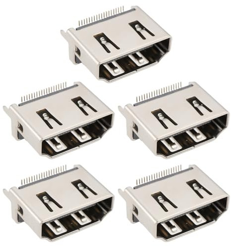 OTOTEC 5x Ports HDMI Femelles 19 Broches Prise Haute Définition 180 Degrés Longueur 10,5 Mm Convient Aux Ordinateurs Téléphones Portables Et Lecteurs