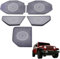 LIHONGMM Car Speaker Grills for Wrangler JL 2018-2023 Cover Car Audio Subwoofer Circle Grill Mesh Sub Woofer Circular Protector Cover Modification