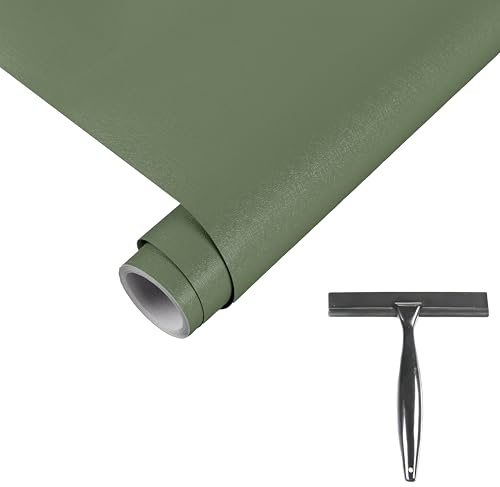 Klebefolie Möbel Grün Matt Möbelfolie 40x300cm Inklusive Toolkit | Selbstklebend Wasserdichte Tapete Selbstklebende Grün Folie für möbel küchenschränke,Wand Tischplatten Schutzfolie Dekorfolie