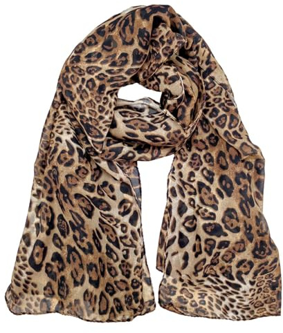Generisch Schal für Damen mit Leopardenmuster, Seide, Tücher & Stolen, Geschenkidee für Frauen