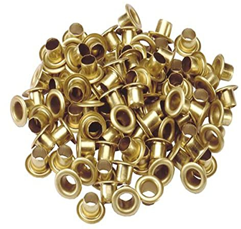 CONNEX Ösen 4,5mm Messing 100 Stück - Langlebig, Rostfrei & Stabil - Ideal für Planen, Stoffe & Bastelarbeiten/Metallösen/Einschlagösen/Befestigungsösen / COXT194182