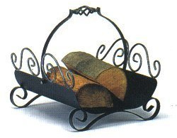 FIREFIX 823 Holztrage, Stahl, schwarz lackiert, 400 x 400 x 450 mm (BxTxH)