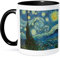3dRose Mug_128155_4 The Starry Night by Vincent Van Gogh, Ceramic, Black/White