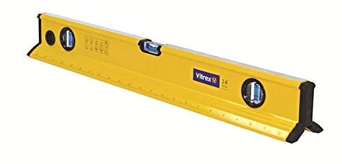 Spirit Level 2ft 24 Tri Beam 600mm Coping Stone Builders Aluminium 3 Vial Ruler