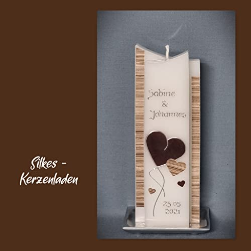 Hochzeitskerze - in Sonderform ; inkl. Beschriftung ! I 23