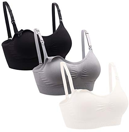 Oliked Soutien-Gorge de maternité sans Couture Femmes allaitant (Lot de 3 / Lot de 4)