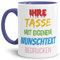 Tasse selbst gestalten/mit eigenem Text beschriften/Wunsch-Name/Spruch-Tasse/Innen & Henkel Cambridge Blau/Links & Rechts vom Henkel Bedruckt