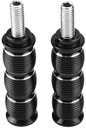 KIMISS Edelstahl Motorrad Bremse Kupplung Gangschaltung Pedal Hebel Bremspedal Peg verschieben für 2015-2018 1 * Peg + 1 * Brake Peg(Schwarz)