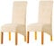LANSHENG Stuhlhussen, Stuhlhussen 2er Set, Stuhlhussen Hochlehner, Elastizität Samt Esszimmer Stuhlhussen XL stuhlbezug sitzfläche, für Wohnzimmer, Schlafzimmer, Hochzeit, Restaurant, Beige