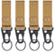 TRIWONDER Taktische Schlüsselanhänger, Gürtel karabiner, Gürtelclip, Molle karabiner, Gurtband für Bergsteigen Camping Wandern Outdoor Aktivitäten (Khaki - 4)