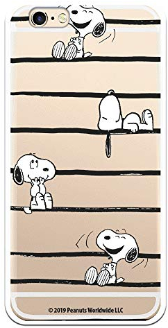 LA CASA DE LAS CARCASAS Offizielle Snoopy Snoopy Stripes iPhone 6-6S Hülle zum Schutz Ihres Handys. Offiziell lizenzierte Erdnuss Flexible Silikon Apple Hülle