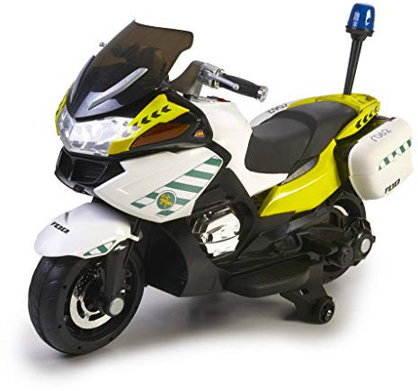 Feber - Moto de Police électrique, thème Garde Civile, Batterie 12V, avec lumières et Effets sonores, pour Enfants à partir de 3 Ans