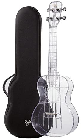 sharprepublic Transparente Ukulele Air Nova 4 Saiter mit Gig Bag Strings 3 Picks Geschenk - Transparent